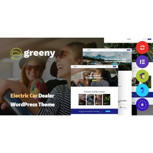 Greeny Electric Car Dealership WordPress Theme
