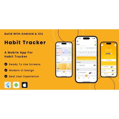 Habit Tracker App Flutter Mobile App Template