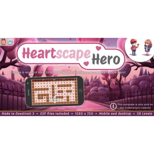 Heartscape Hero HTML5 Maze game