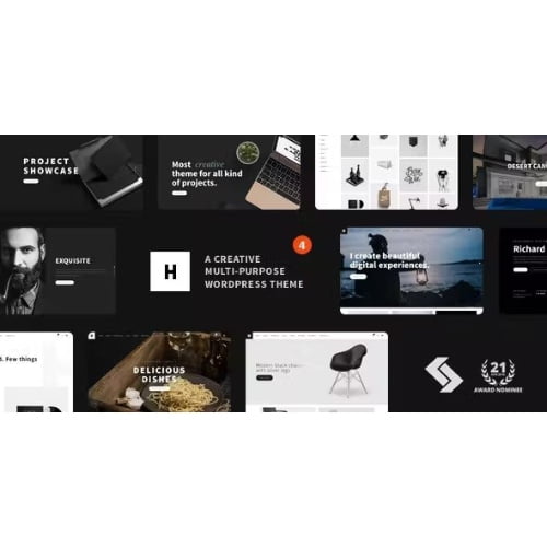 Heli – Minimal Creative Black and White WordPress Theme