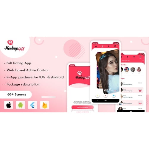 Hookup4u – A Complete Flutter Based Dating App with Admin Tinder Clone Nulled 1