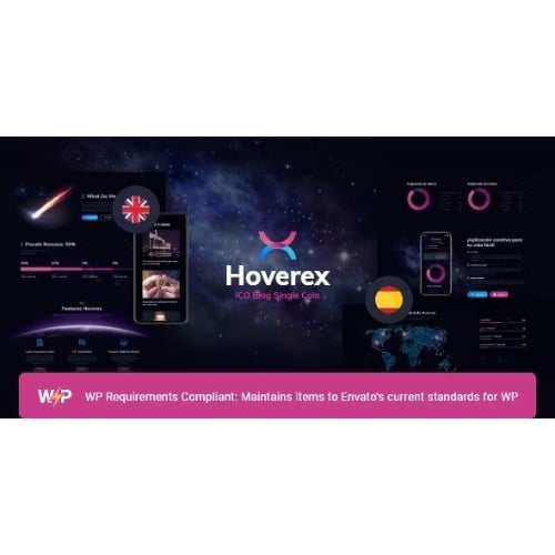 Hoverex | Cryptocurrency, NFT & ICO WordPress Theme + Spanish