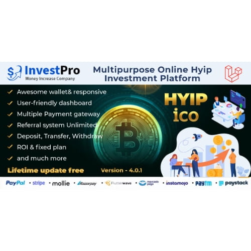 Hyip InvestPro – Advance HYIP ICO Investment Wallet Banking Platform Nulled 1