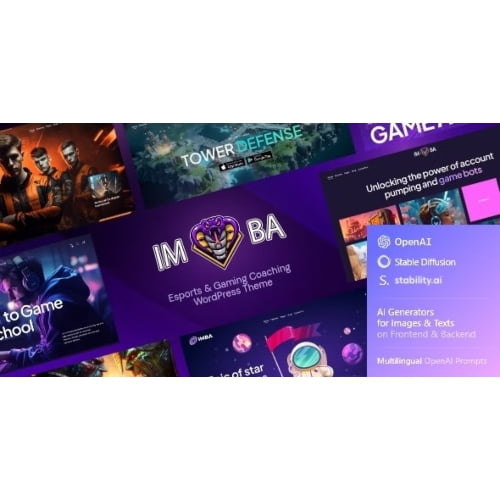 Imba — Esports Gaming Coaching WordPress Theme 1