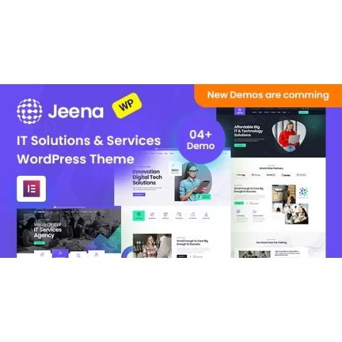 Jeena Nulled Technology IT Solutions WordPress Theme Free Download