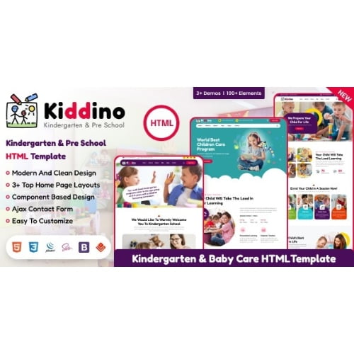 Kiddino Kids Kindergarten WordPress Theme Nulled