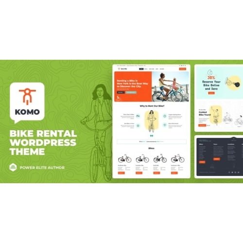 Komo Bike Rental Shop WordPress Theme Nulled