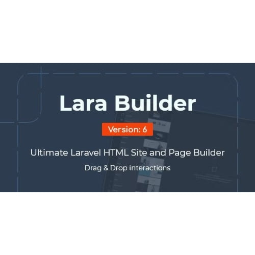 LaraBuilder Laravel DragDrop SaaS HTML site builder