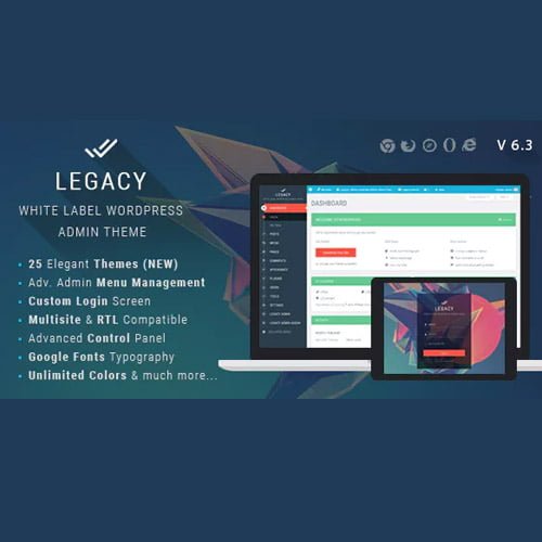 Legacy White label WordPress Admin Theme