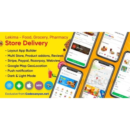 Lekima Store Delivery Full React Native Application for Wordpress Woocomerce
