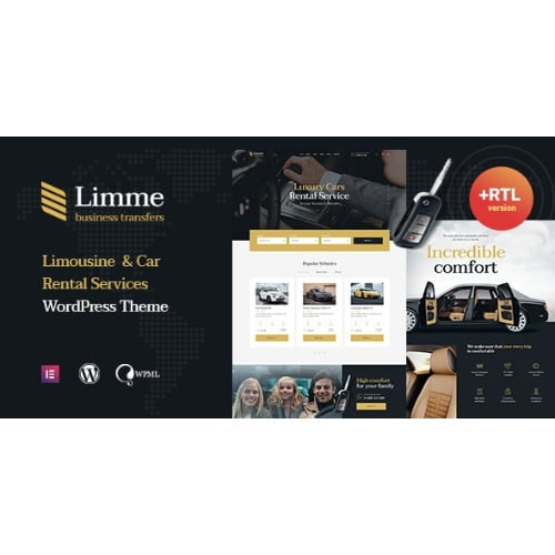 Limme Limousine Transfers Car Dealer WordPress Theme RTL