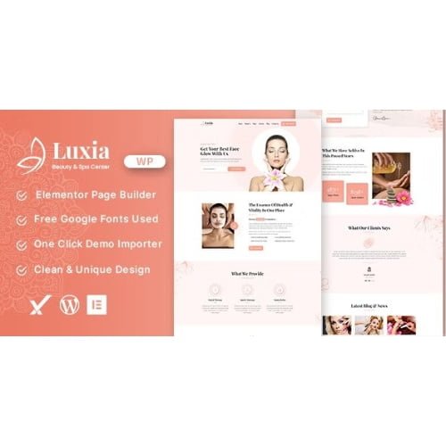 Luxia Beauty & Spa Center WordPress Theme