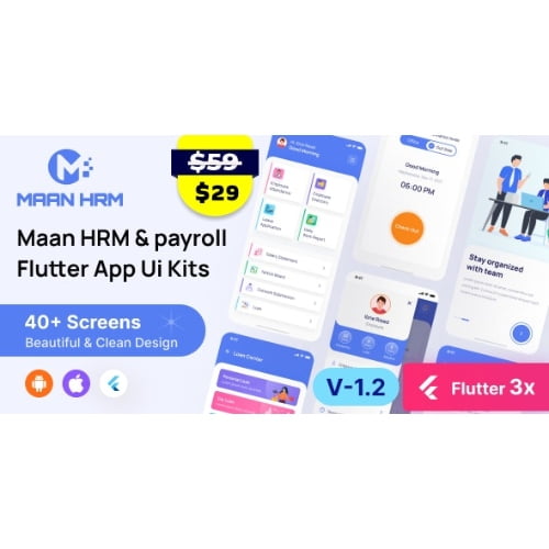 Maan HRM Flutter App UI Kit Android iOS