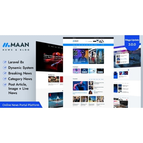 Maan News Laravel Magazine Blog and News PHP Script Nulled 1