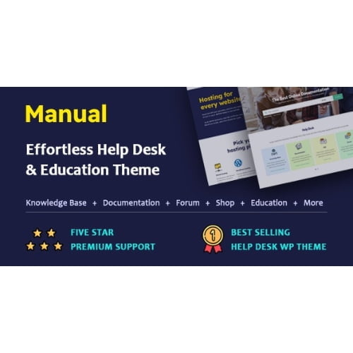 Manual Documentation Knowledge Base Education WordPress Theme