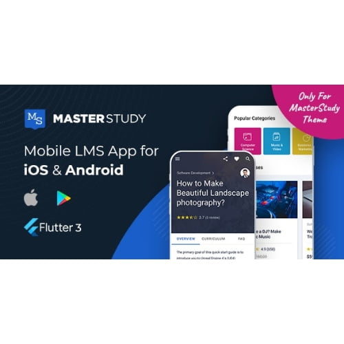 MasterStudy LMS Mobile App Flutter iOS Android Nulled