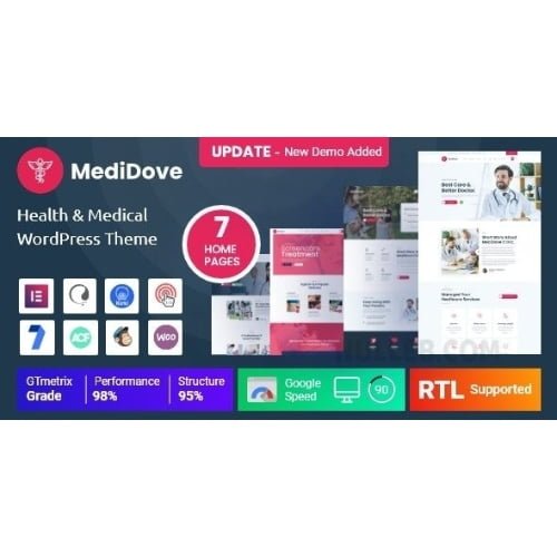 MediDove Health Medical WordPress Theme RTL