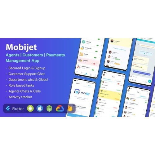 Mobijet Agents Customers Payments Management App Flutter app Nulled 1