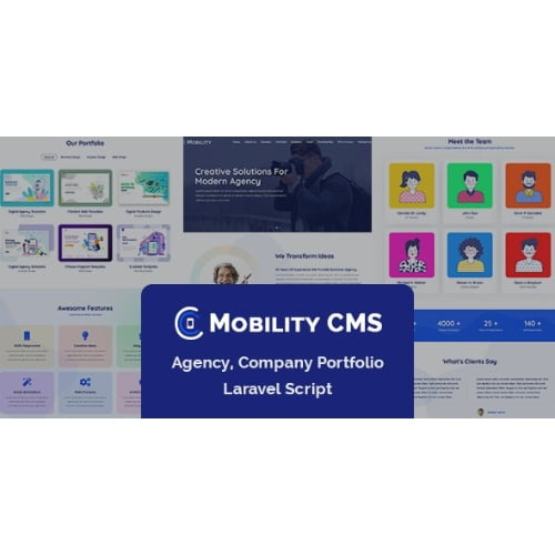 Mobility CMS Agency Company Portfolio Laravel Script