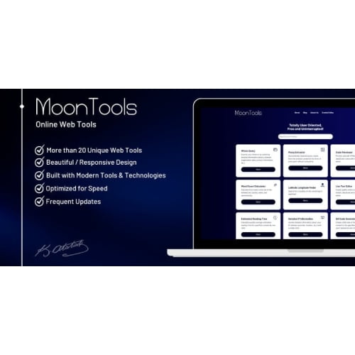 MoonTools Nulled Online Web Tools Free Download