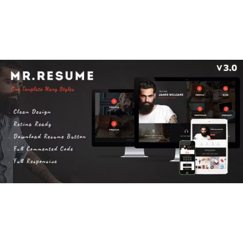 Morgan Resume vCard Personal Profile and Portfolio WP Theme