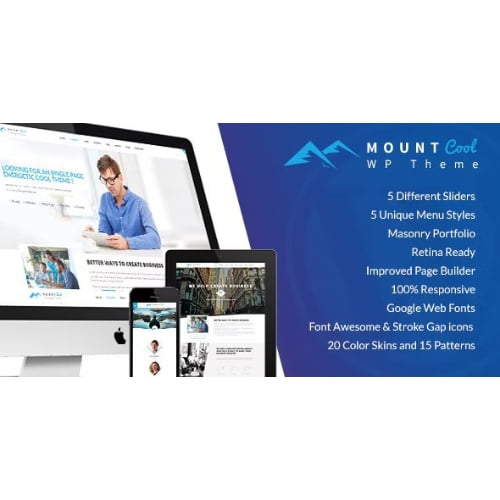 MountCool Single Page Portfolio WordPress Theme