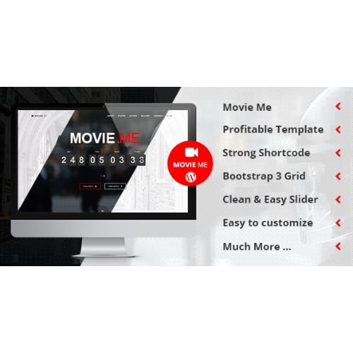 Movie Me – One Page Responsive WordPress Theme