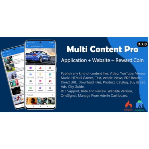 Multi Content Pro Application and Website Free Download