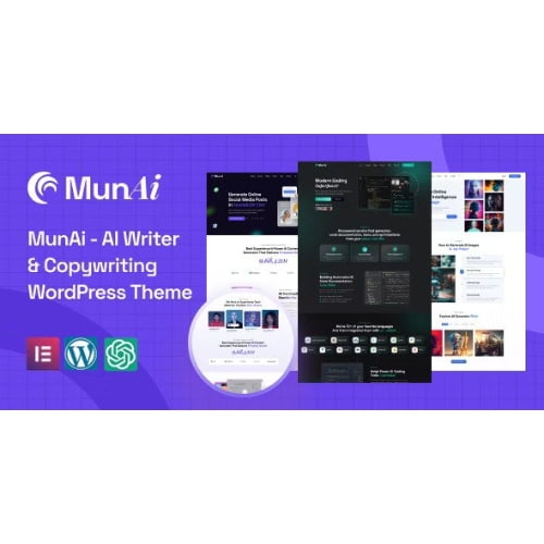 MunAi AI Writer Copywriting WordPress Theme