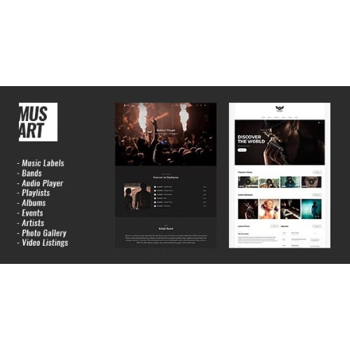 Musart Music Label and Artists WordPress Theme
