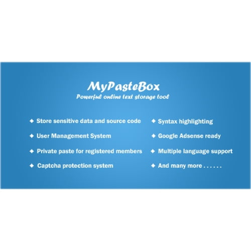 MyPasteBox Powerful paste tool script Nulled