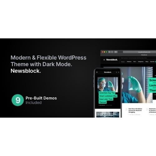 Newsblock News Magazine WordPress Theme with Dark Mode Nulled
