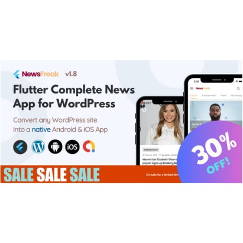 Newsfreak Flutter News App for WordPress Free Download