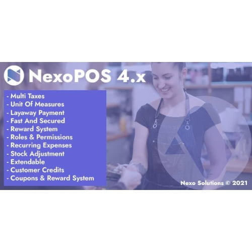 NexoPOS 4.x POS CRM Inventory Managermerce Shopping Platform