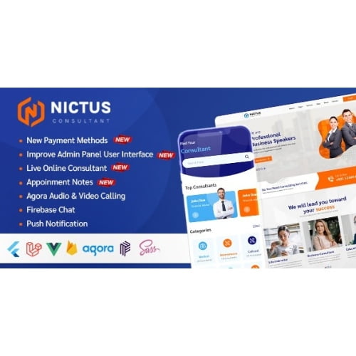 Nictus Consultation Complete online appointment booking solution with flutter mobile app laravel Nul 1