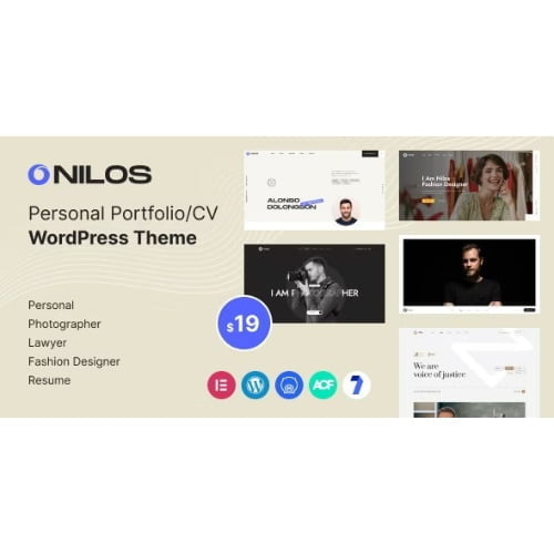 Nilos Personal Portfolio WordPress Theme