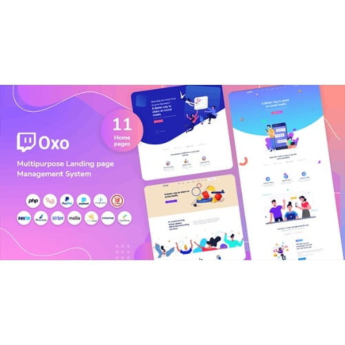 OXO Multipurpose Landing page CMS Nulled