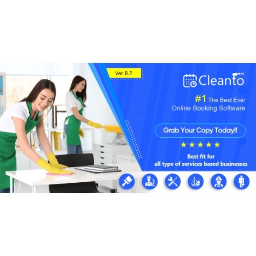 Online bookings management system for maid services and cleaning companies Cleanto Nulled 1