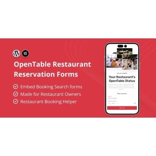 OpenTable Restaurant Reservation Forms for Elementor