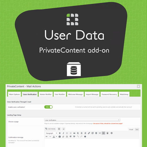 PrivateContent – User Data Add on