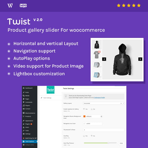 Product Gallery Slider for Woocommerce Twist