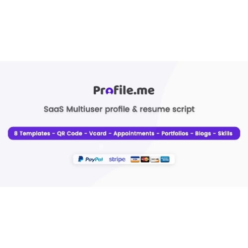 Profile.me Saas Multiuser Profile Resume and Vcard Script Nulled