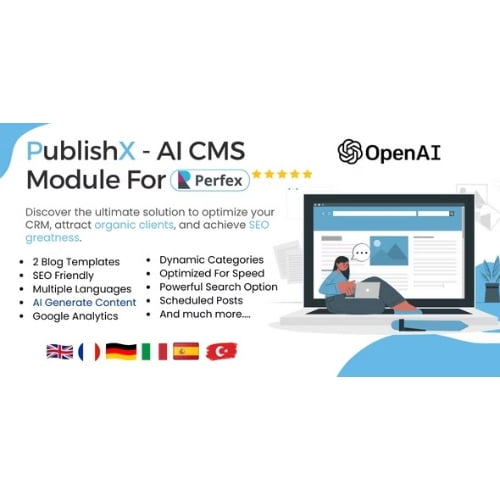 PublishX AI Powered CMS For Perfex CRM Free Download