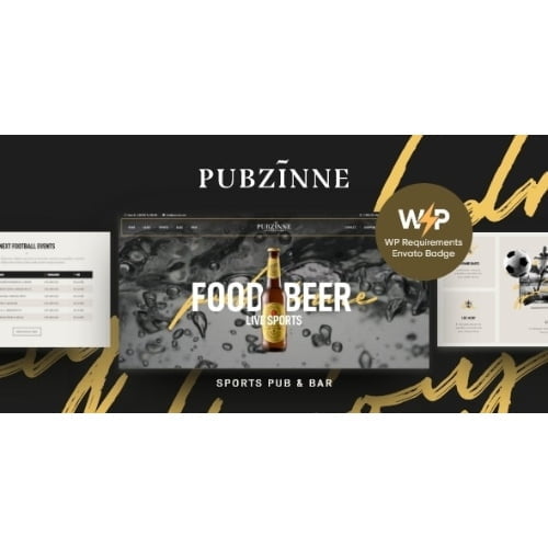 Pubzinne Sports Bar Pub WordPress Theme Nulled