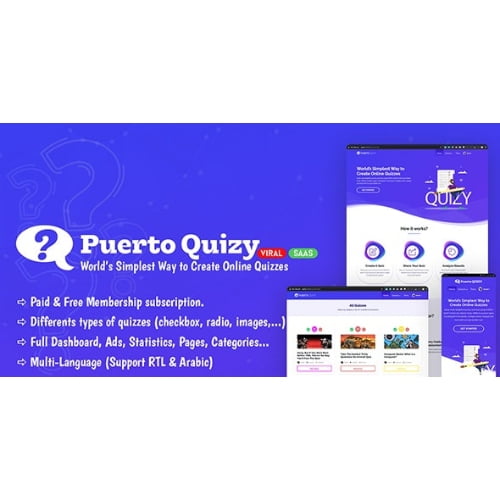 Puerto Quizy Premium Quiz Builder Script SAAS Nulled