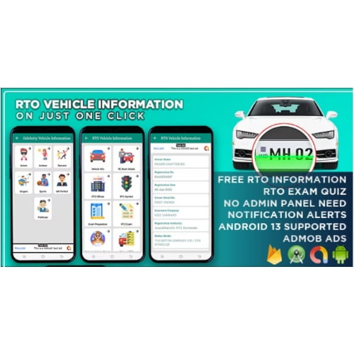 RTO Vehicle Information Android App RTO Vehicle Info App Vehicle Information Tracker Admob Ads Free 