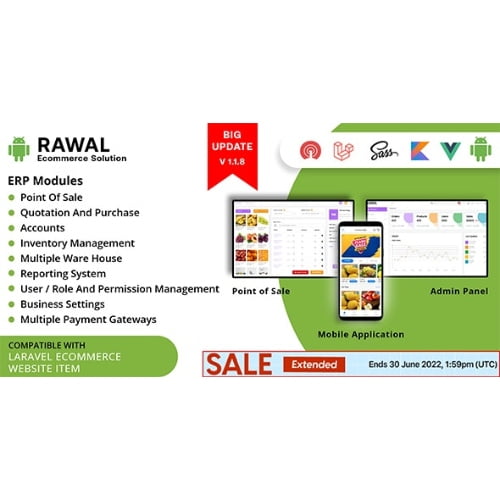 Rawal – Android Laravel Ecommerce Solution with POS for Single Multiple Location Business Brand Null 2
