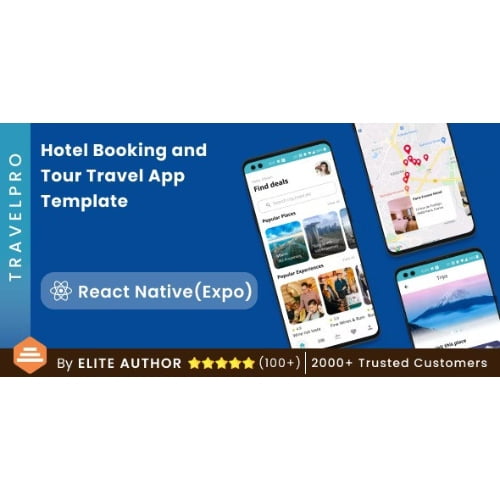 React Native Hotel Booking and Tour Travel App Template in React Native TravelPro