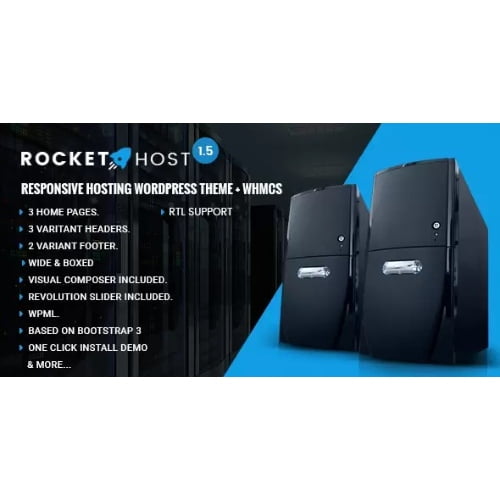 RocketHost Nulled Responsive Hosting WordPress Theme WHMCS Free Download