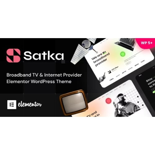 Satka Satellite TV Internet Provider WordPress Theme